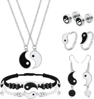 NEWITIN 33 Pieces Gold Jewelry Set for Women Fashion Costume Jewelry Gold Plated Necklace Bracelet Ring Earrings Set for Women