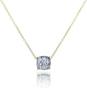 NTLX Pendant Necklace for Women - Dainty Cushion Cut Gemstone Necklace with 16-19 Chain - Simple, Delicate, Tasteful Acrylic Gems with a 14K Gold-Plated Brass Chain - Colorful Gems
