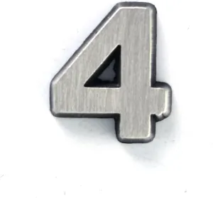 Number 4 Four Lapel Pin by StockPins