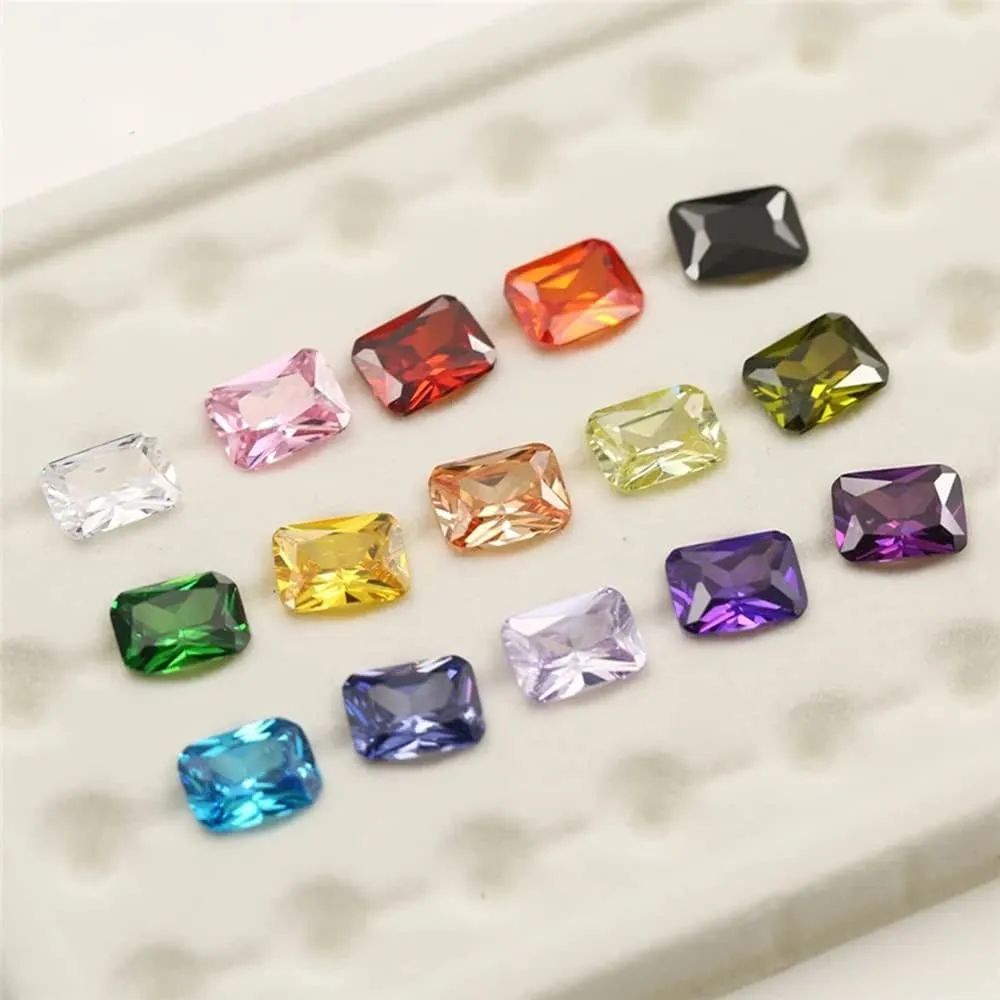 Octangle Cut 5A Cubic Zirconia Stone Mix 15 Colors Loose CZ Stones Synthetic Gemstone for Jewelry Making
