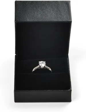 Oirlv Black Leather Ring Box Wedding/Propose Jewelry Gift Box