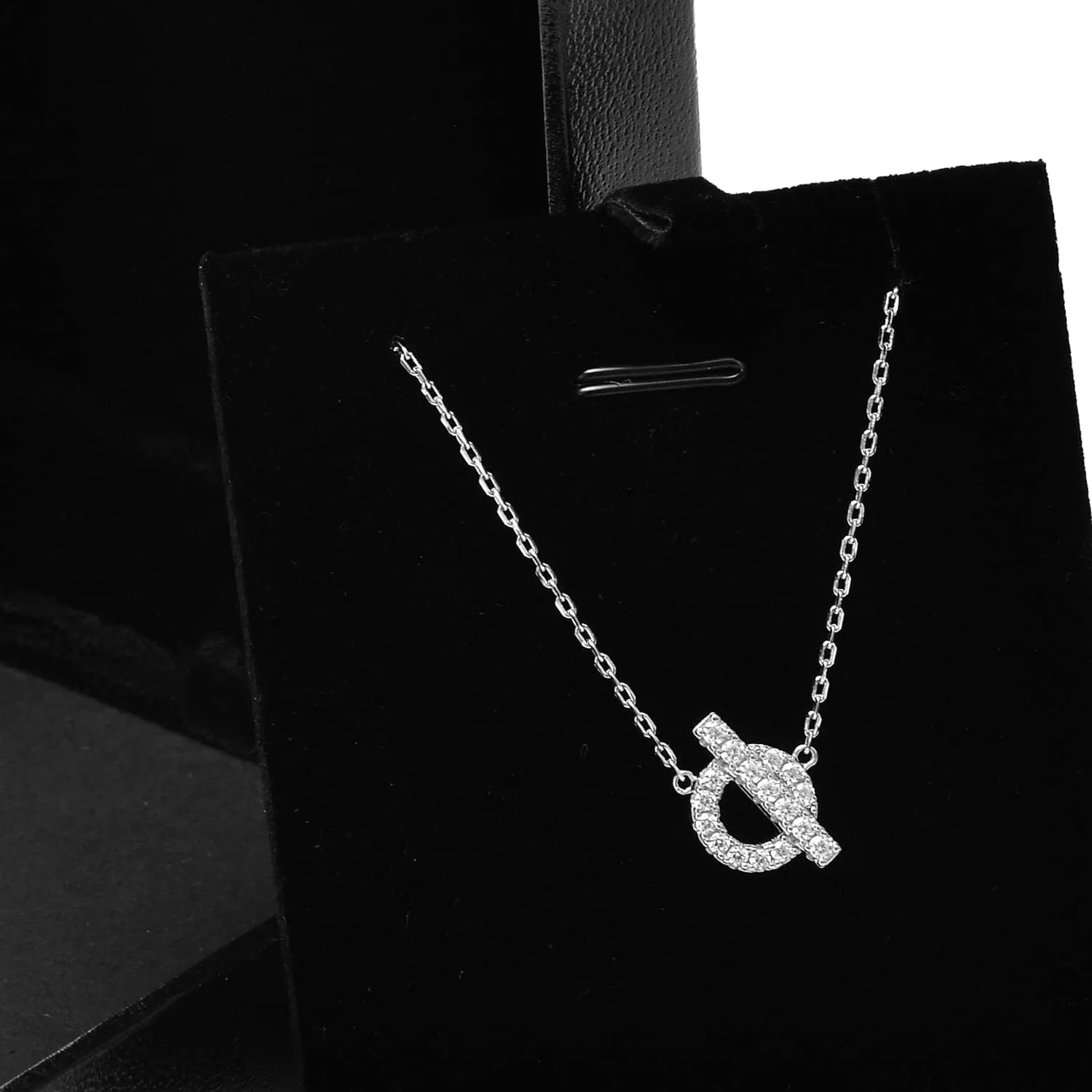 Oirlv Black Pendant Gift Box Wedding/Propose Jewelry Box Velvet Insert