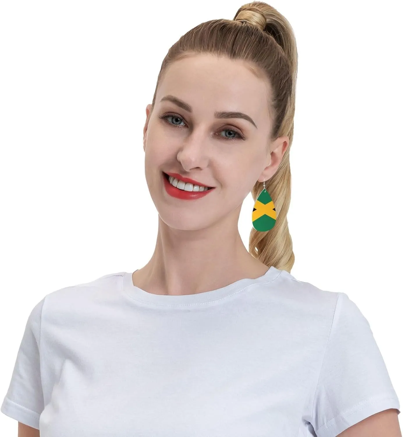 One Love Music Reggae Rasta Earrings For Women Girls Lightweight Teardrop Dangle Earrings Jewelry Gift