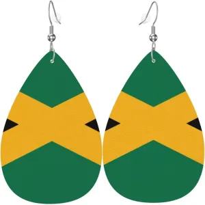 One Love Music Reggae Rasta Earrings For Women Girls Lightweight Teardrop Dangle Earrings Jewelry Gift
