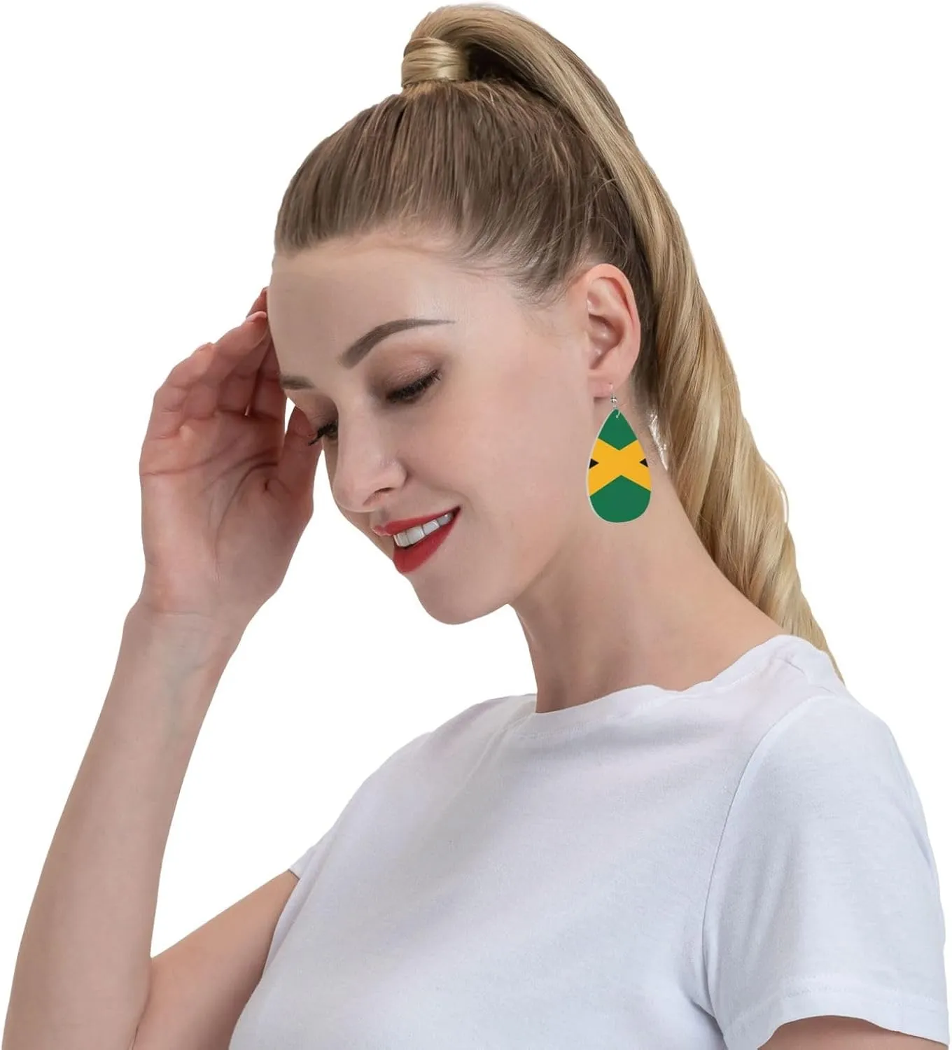 One Love Music Reggae Rasta Earrings For Women Girls Lightweight Teardrop Dangle Earrings Jewelry Gift