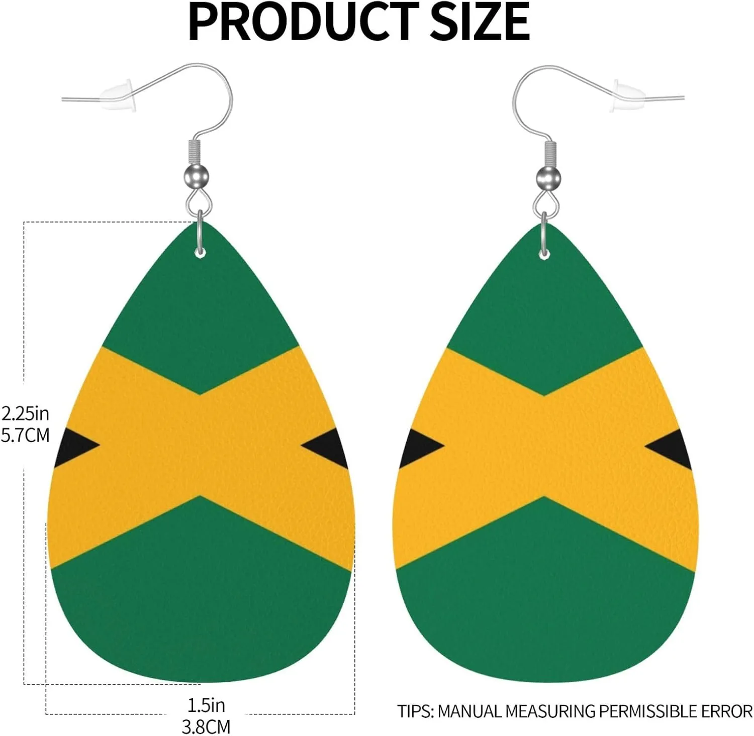 One Love Music Reggae Rasta Earrings For Women Girls Lightweight Teardrop Dangle Earrings Jewelry Gift