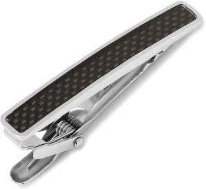 Ox and Bull Trading Co. Black Carbon Fiber Stainless Steel Tie Clip