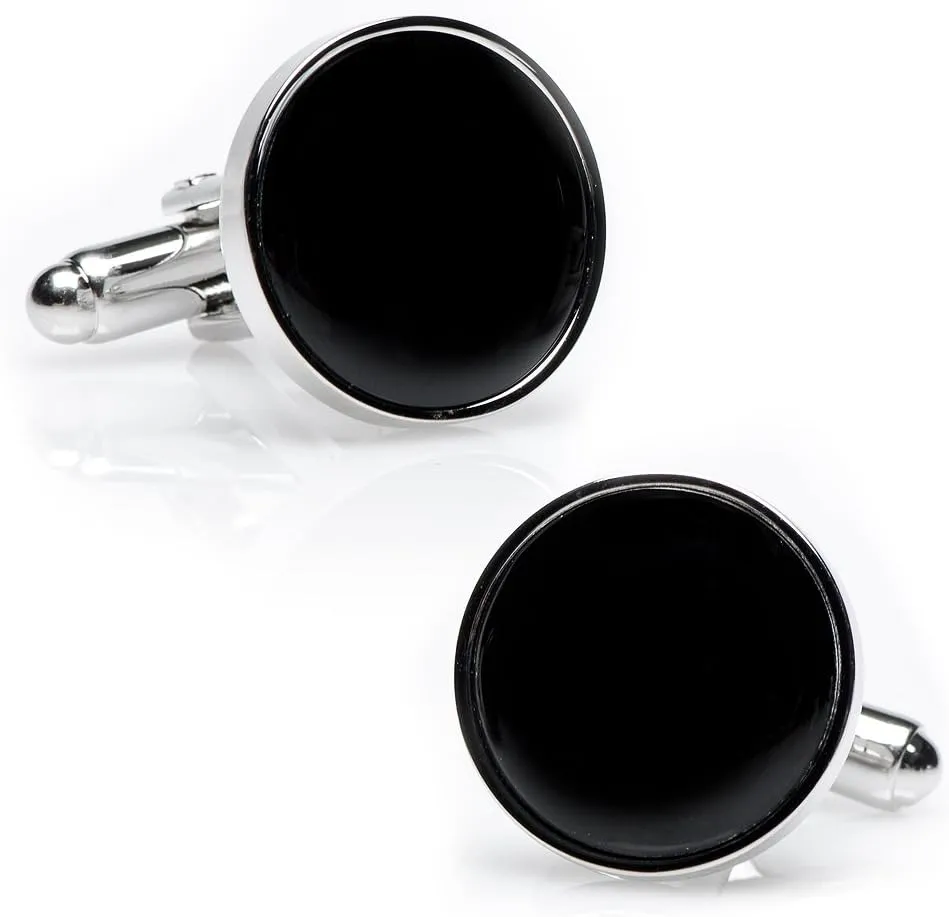 Ox and Bull Trading Co. Silver and Onyx Cufflinks