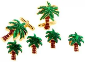 Palm Trees Tuxedo Studs and Cufflinks