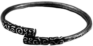 PAMTIER Men Women Vintage Stainless Steel Bangle Sun Wukong Buddhist Tightening Spell Open Bangle Bracelet Cloud Engraved