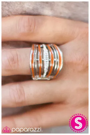 Paparazzi Ring ~ Life in the Glitz Lane - Orange Paparazzi Ring ~ Life in the Glitz Lane - Orange