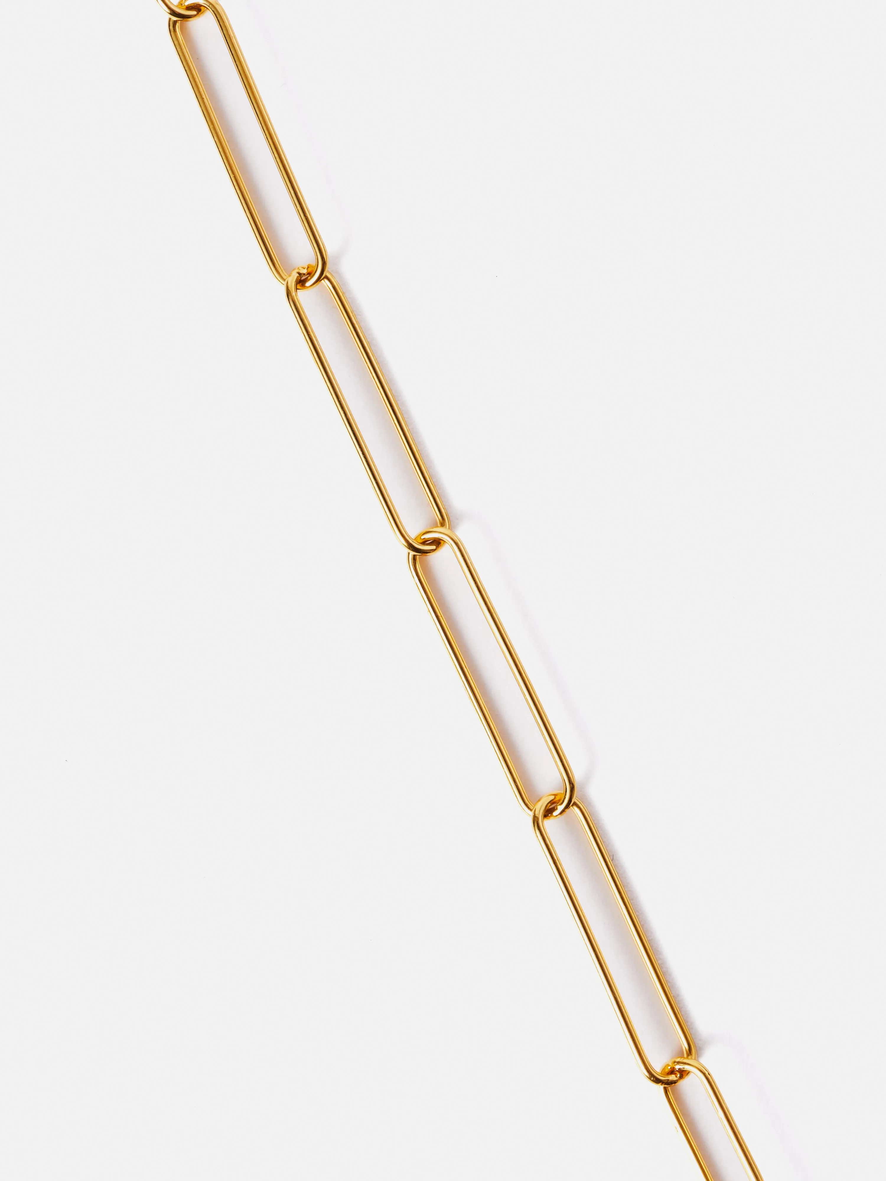 Paper Clip Chain Necklace | Gold