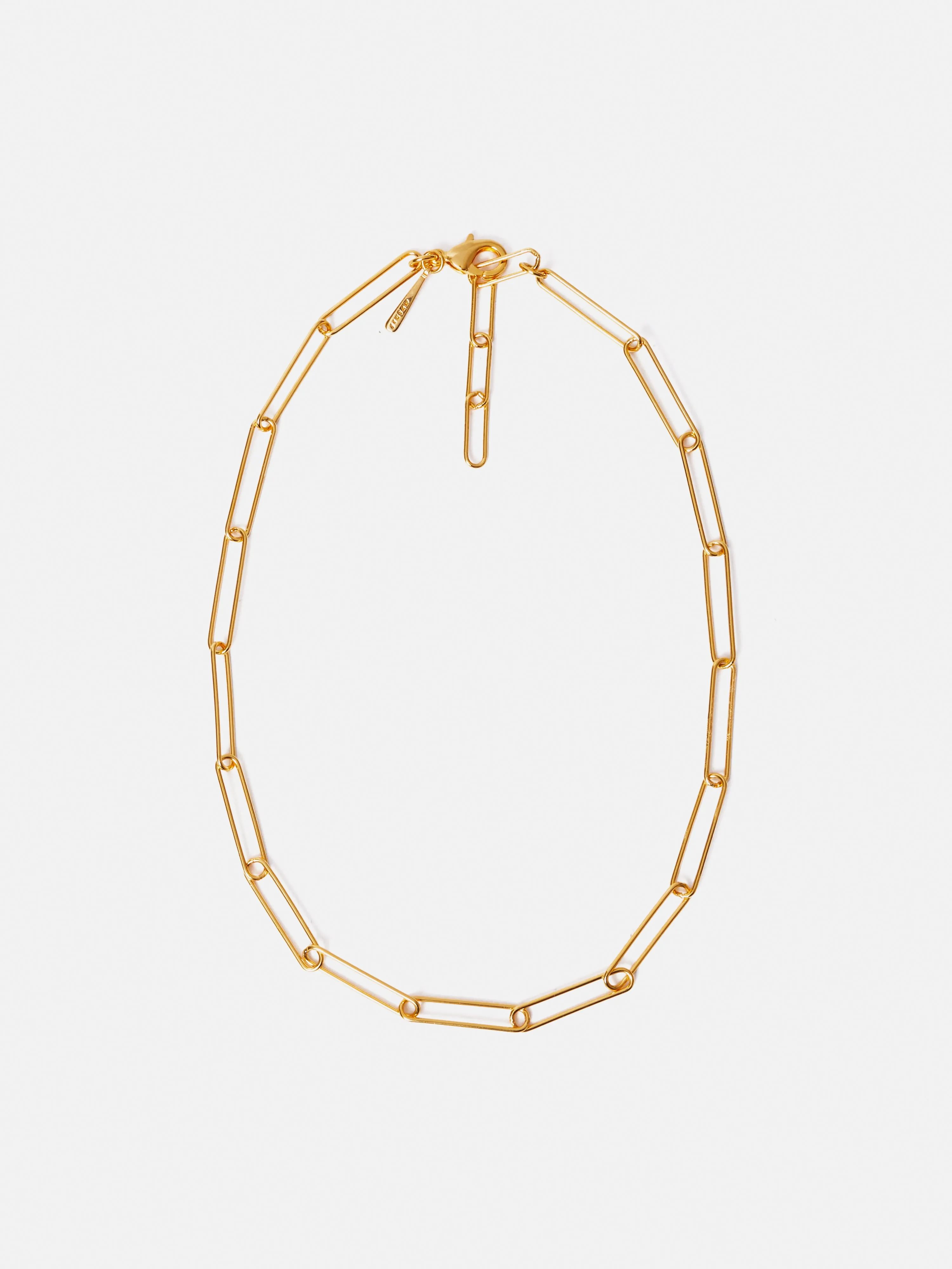 Paper Clip Chain Necklace | Gold