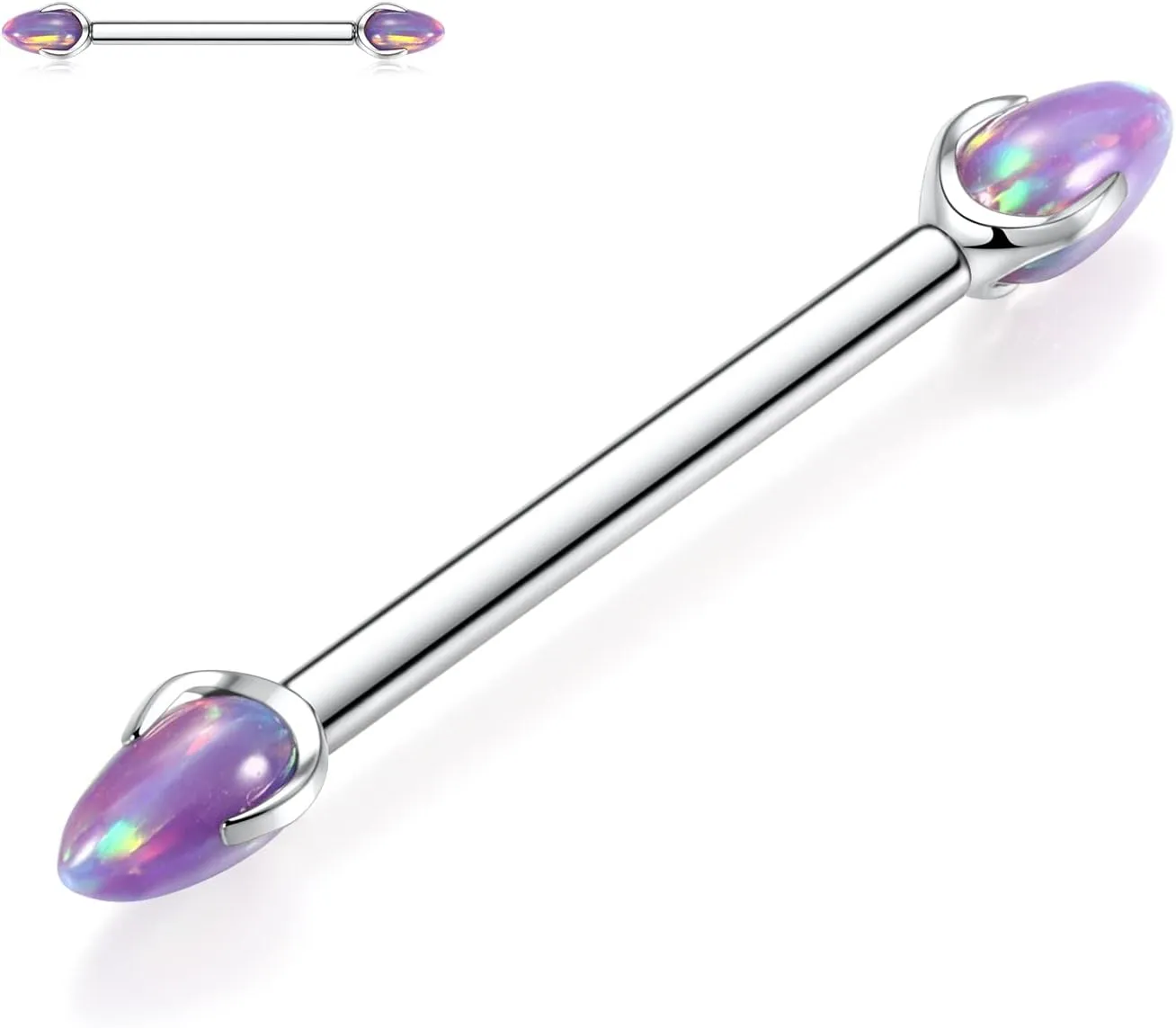 PEAKLINK Nipple Ring Internally Threaded Nipple Barbell 14G Nipple Piercing Jewelry G23 Titanium Nipple Bar Nipple Body Piercing Jewelry for Women 12mm to 16mm