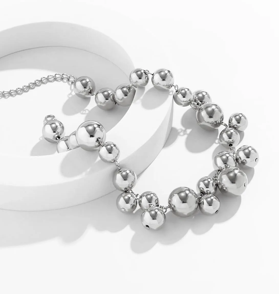 Pearl Necklace for Women Big Chunky Pearl Choker Necklace Exaggerated Large Pearl Necklace Dainty Statement Bride Wedding Jewelry