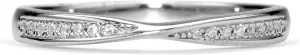 PERIMADE Moissanite Mobius Infinity Ring Platinum Plated Twist Mobius Couple Band for Women Men, 925 Sterling Silver Hypoallergenic Promise Band Ring Wedding Anniversary Jewelry Gift for Her Him