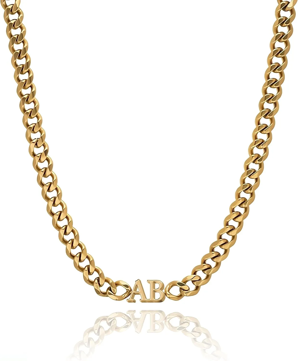Personalized Initial Choker Necklace - 316 Stainless Steel, Hypoallergenic, Water Resistant, Never Tarnish
