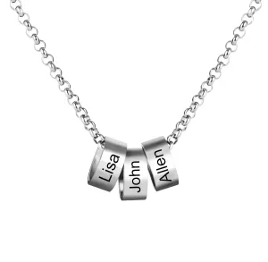 Personalized Name Necklace for Men Women - Custom Name Necklace Engraved 2-7 Name - Initial Name Date Necklace for Men Women Boyfriend Girlfriend