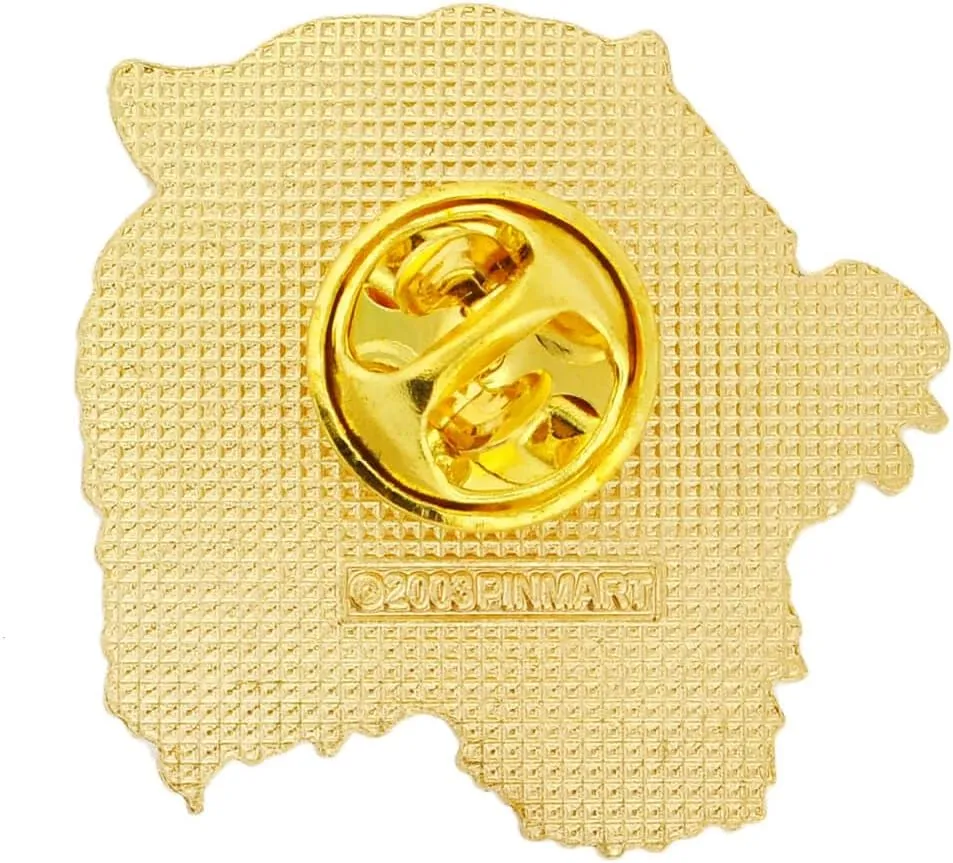 PinMart Gold and Colored Mascot Letterman's Jacket Lapel Pin