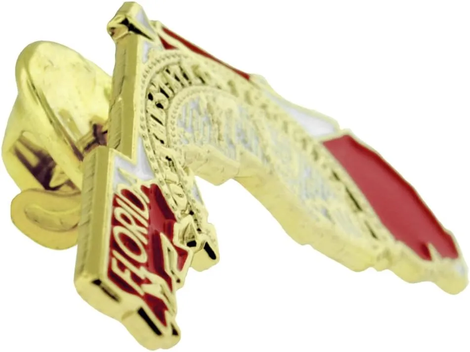 PinMart State Shape Flag Lapel Pin