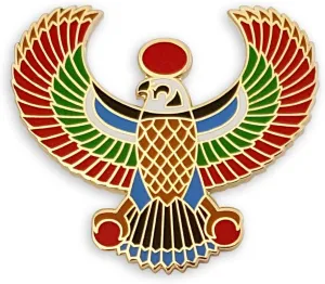 Pinsanity Egyptian Horus Falcon Enamel Lapel Pin