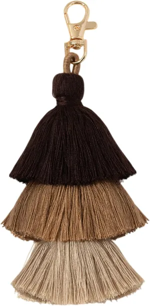 POYAMUSE Boho Colorful Tassel Keychain - Bohemian Layered Fringe Key Ring for Women Girls Car Key Handbag Purse