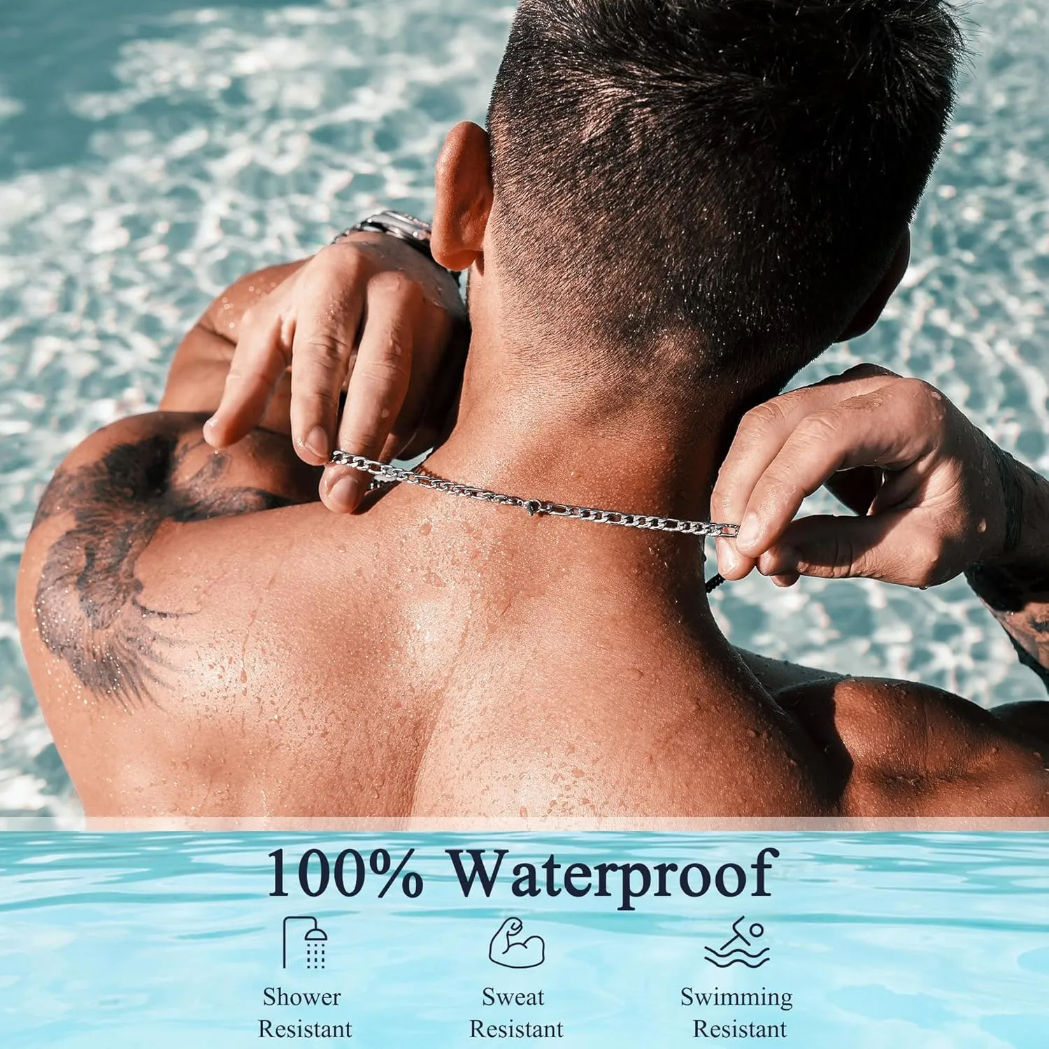 RANKEEF      for Men  / Diamond-Cut Figaro Link Chain //  Length