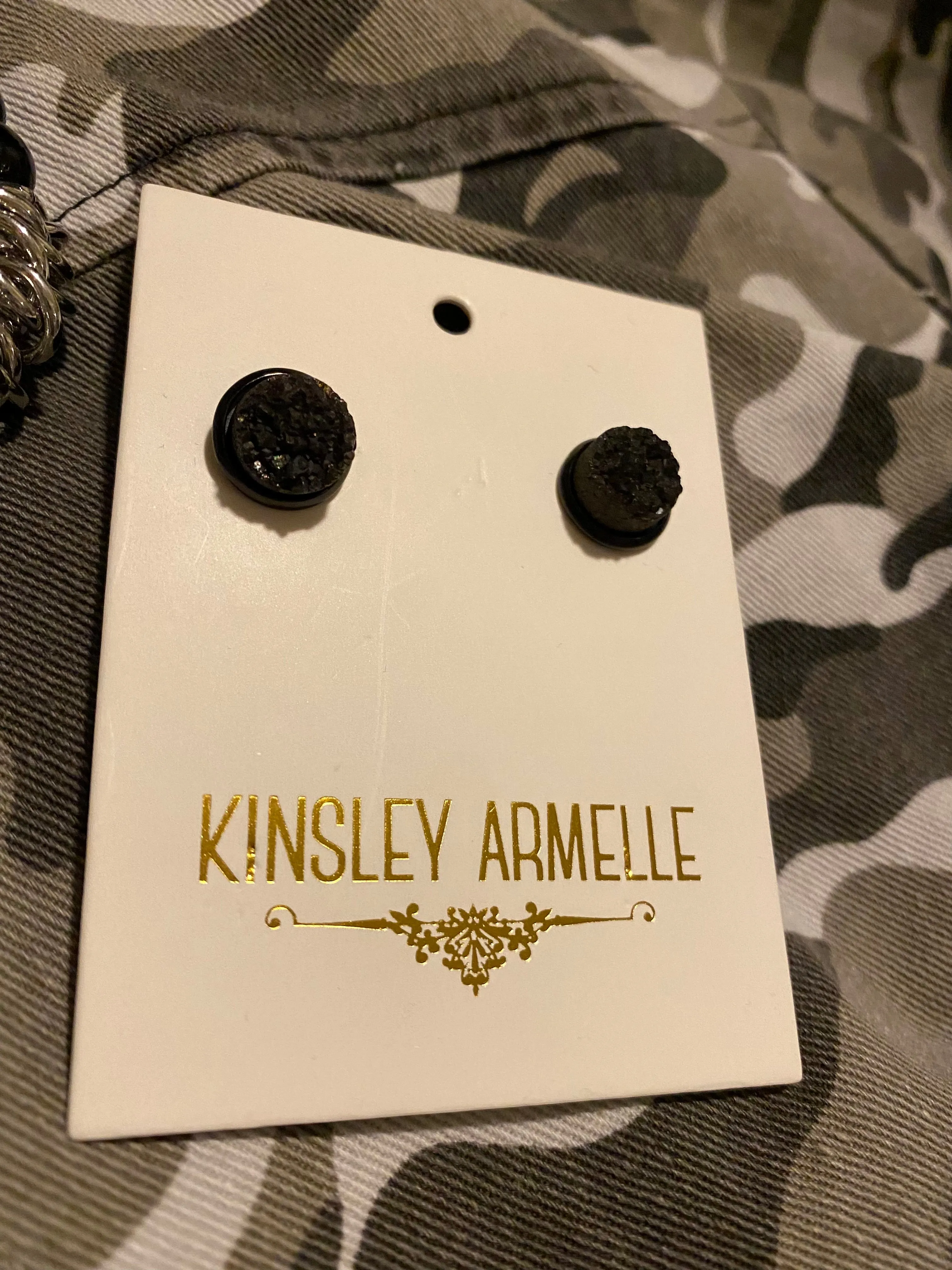 Raven Quartz studs