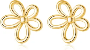 Reffeer Solid 925 Sterling Silver Flower Stud Earrings for Women Teens Hollow Flower Stud Earrings Spring