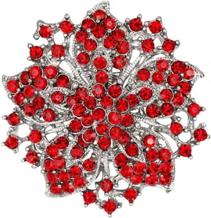 Rhinestone Bauhinia Flower Brooch Pin - Elegant Clothing Accessory for Women - Big Crystal Flower Brooch for Christmas, Halloween, Birthday, Party, Wedding Costume Jewelry