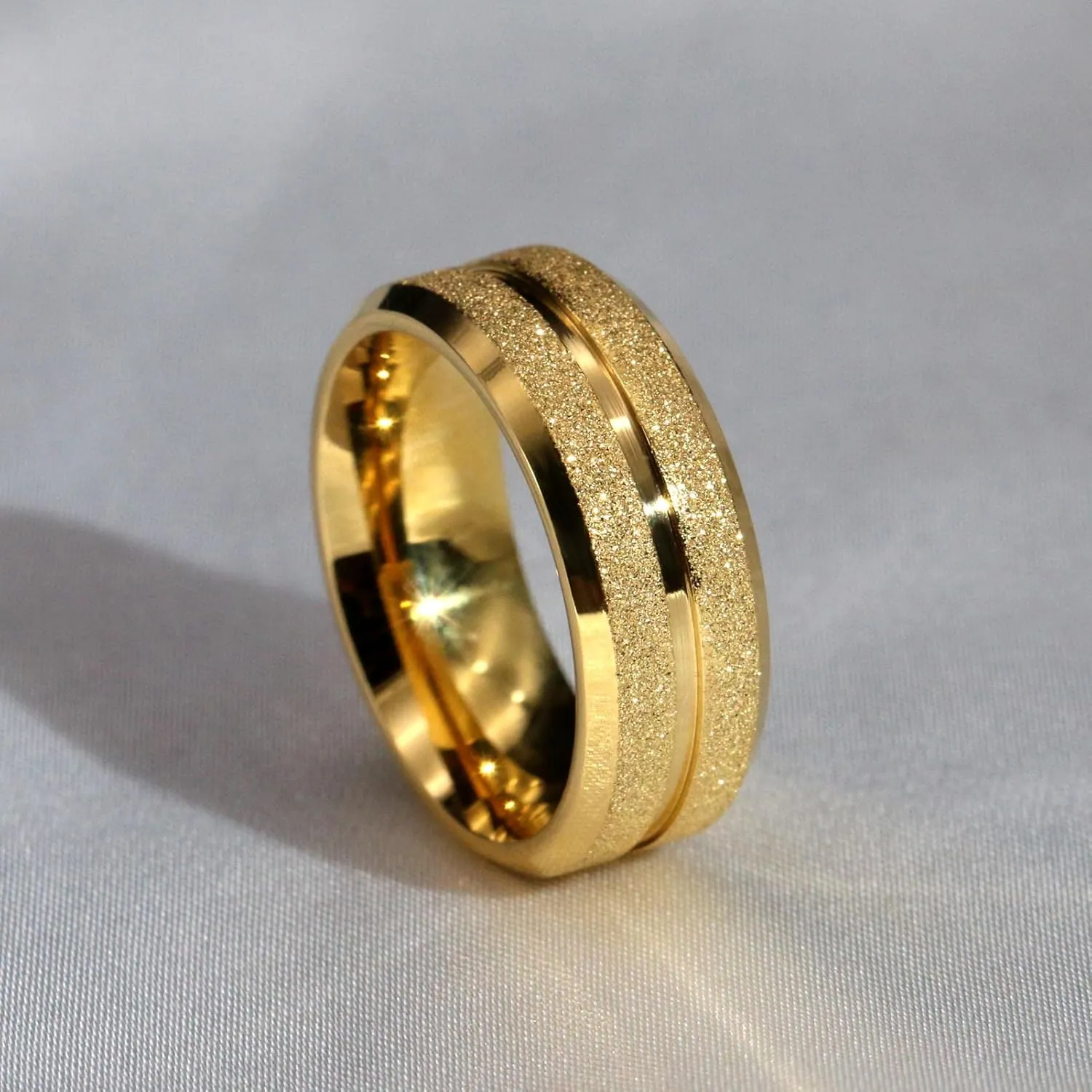 ringheart Couple Rings Matching Ring 1.5ct CZ Gold Plated Women Wedding Ring Sets for Him and Her Ring Sets