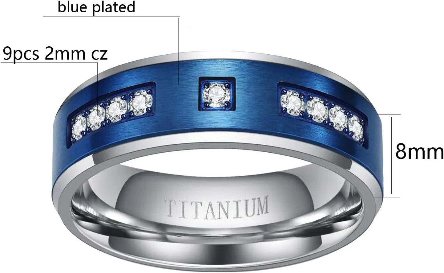 ringheart His Her Ring Couple Rings Matching Ring 1ct AAA CZ Womens Wedding Ring Sets for Him and Her Wedding Bands