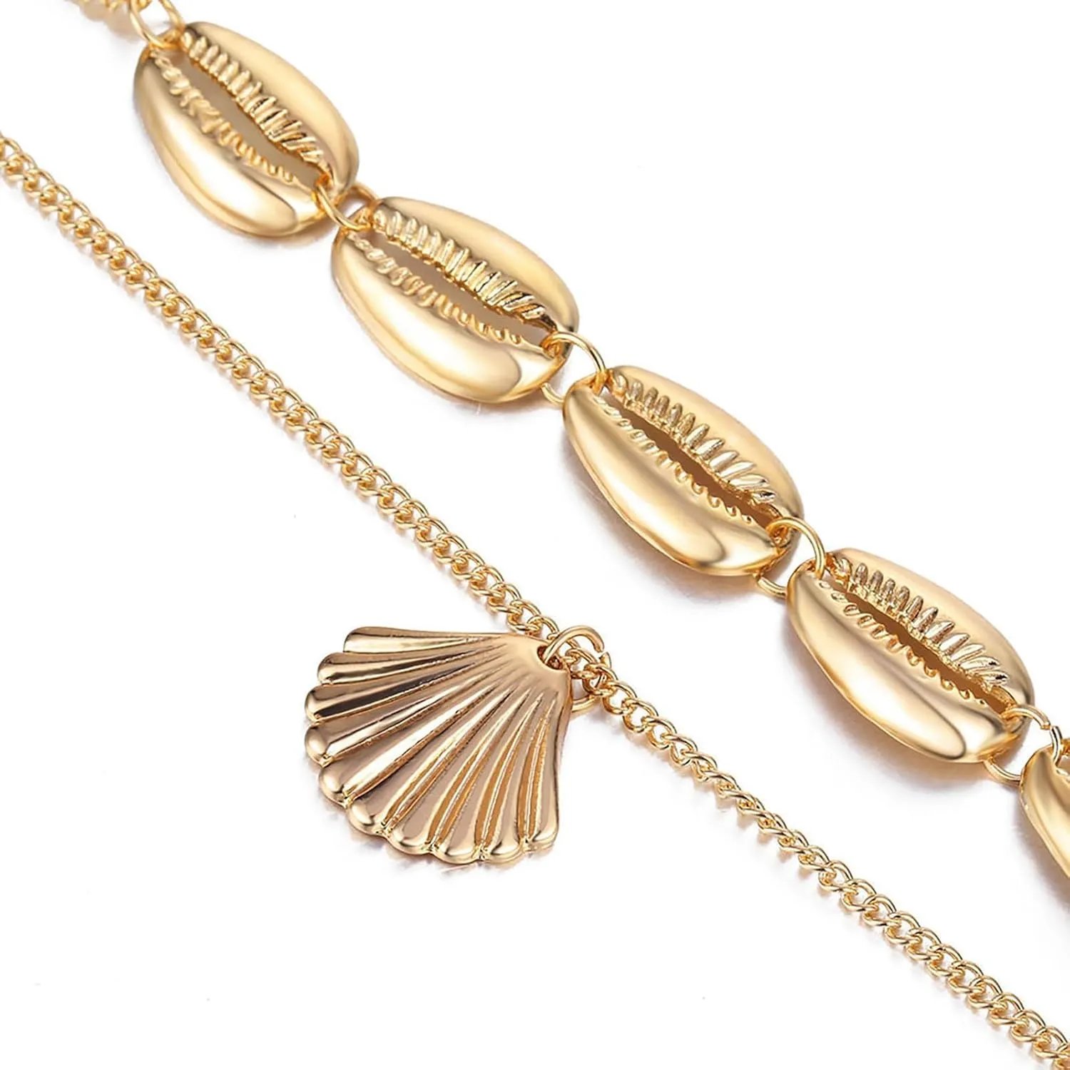 Roe Dolph Shell Necklaces for Women Gold Seashell Necklace Boho Beach Starfish Conch Pendant Necklace Vacation Summer Outfits for Women