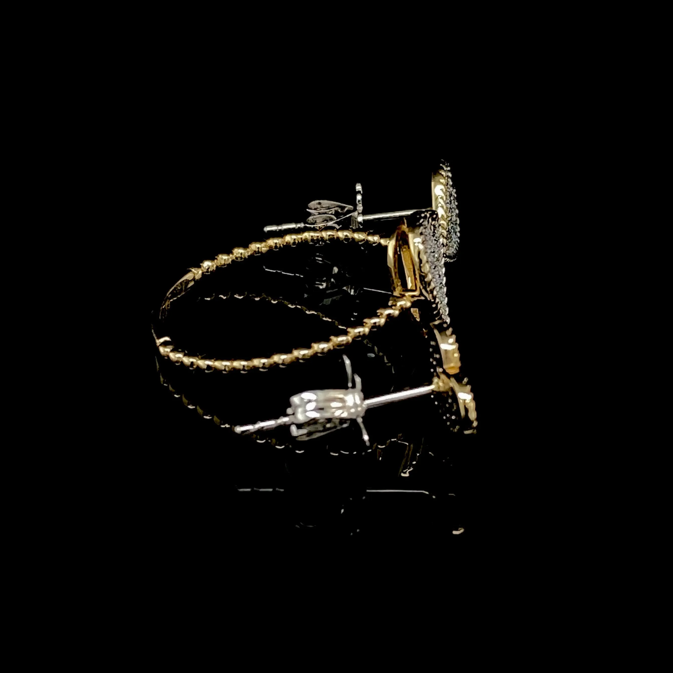 Rose Heart Paved Diamond Jewelry Set 14kt