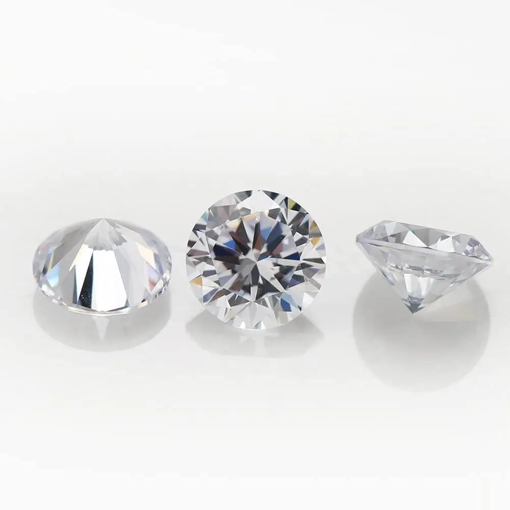 Round Cubic Zirconia Synthetic Gemstone Mix 15 Colors 5A Loose CZ Stone for Jewelry Making