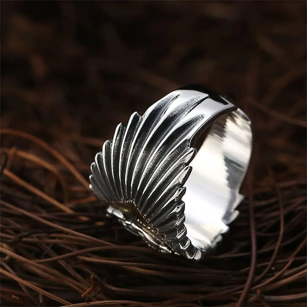 S925 Sterling Silver Men's Virgin Mary Ring, Gothic Vintage Open Adjustable Virgin Mary Ring