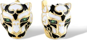 Santuzza Sterling Silver Hypoallergenic Panther Earrings for Women