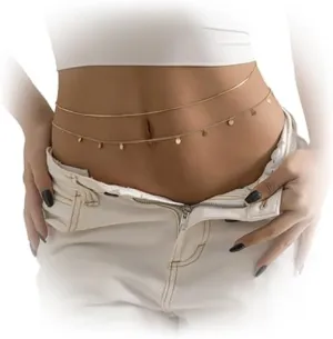 Sexy Bikini Sequin Waist Chain Simple Multi-layer Belly Chains Summer Body Chain Body Accessories Jewelry for Women