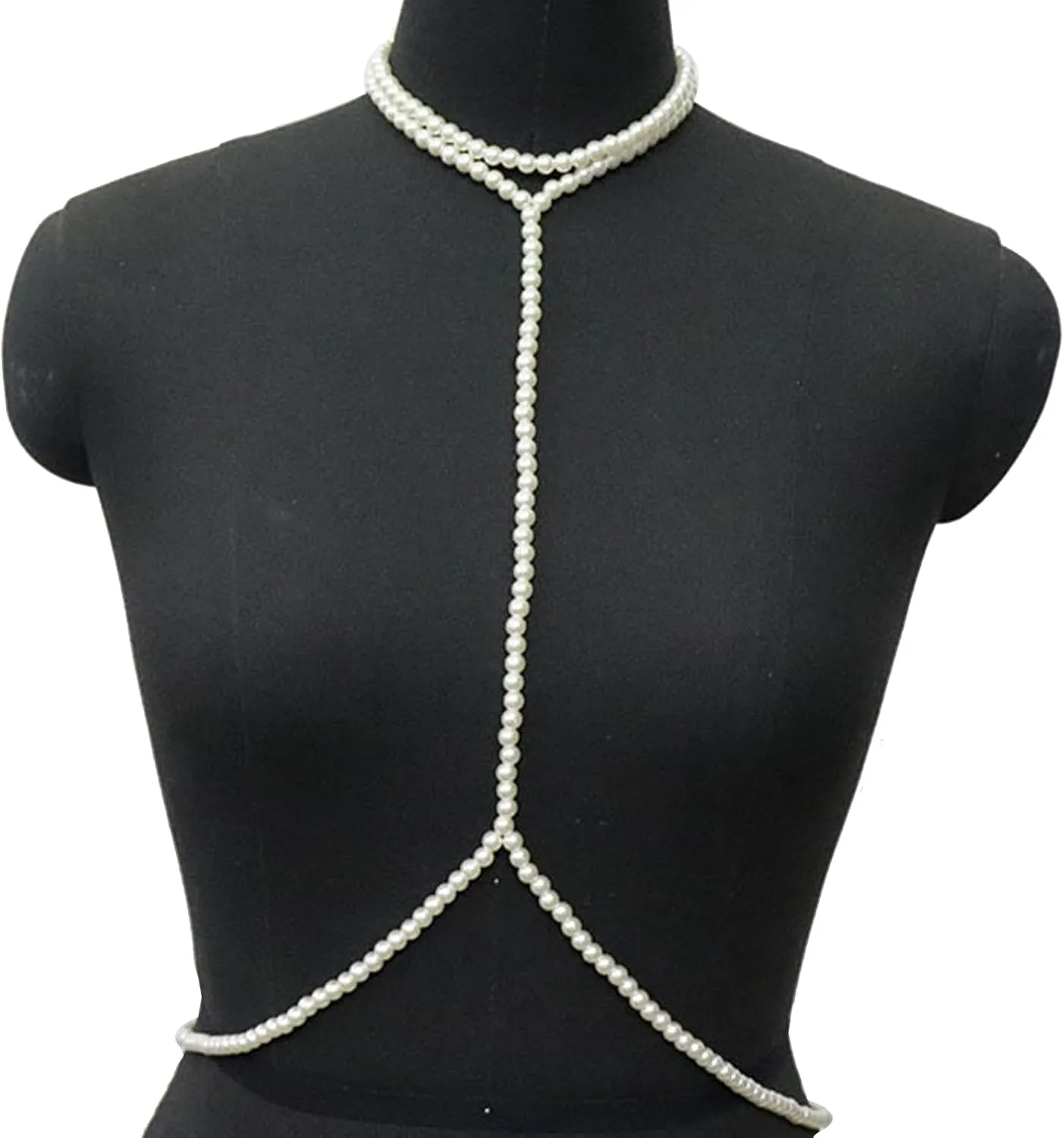 Sexy Summer Beach Pearl Body Chain Jewelry - Trendy Waist Bra Chain Necklace for Women