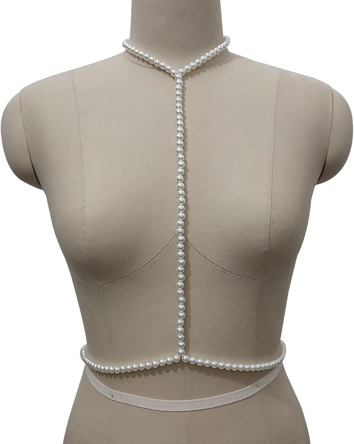 Sexy Summer Beach Pearl Body Chain Jewelry - Trendy Waist Bra Chain Necklace for Women