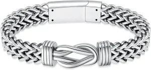 shajwo Cremation Jewelry Infinity Knot Urn Bracelet for Human Ashes for Women Men Memorial Keepsake Link Bracelet