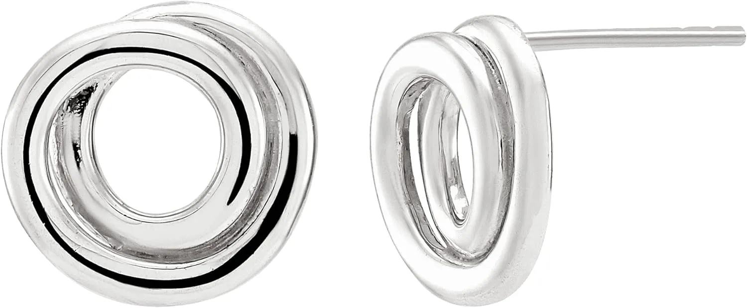 Silpada 'Karma Swirl' Stud Earrings in Sterling Silver