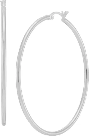 Silpada 'Mirrored Dreams' Hoop Earrings in Sterling Silver