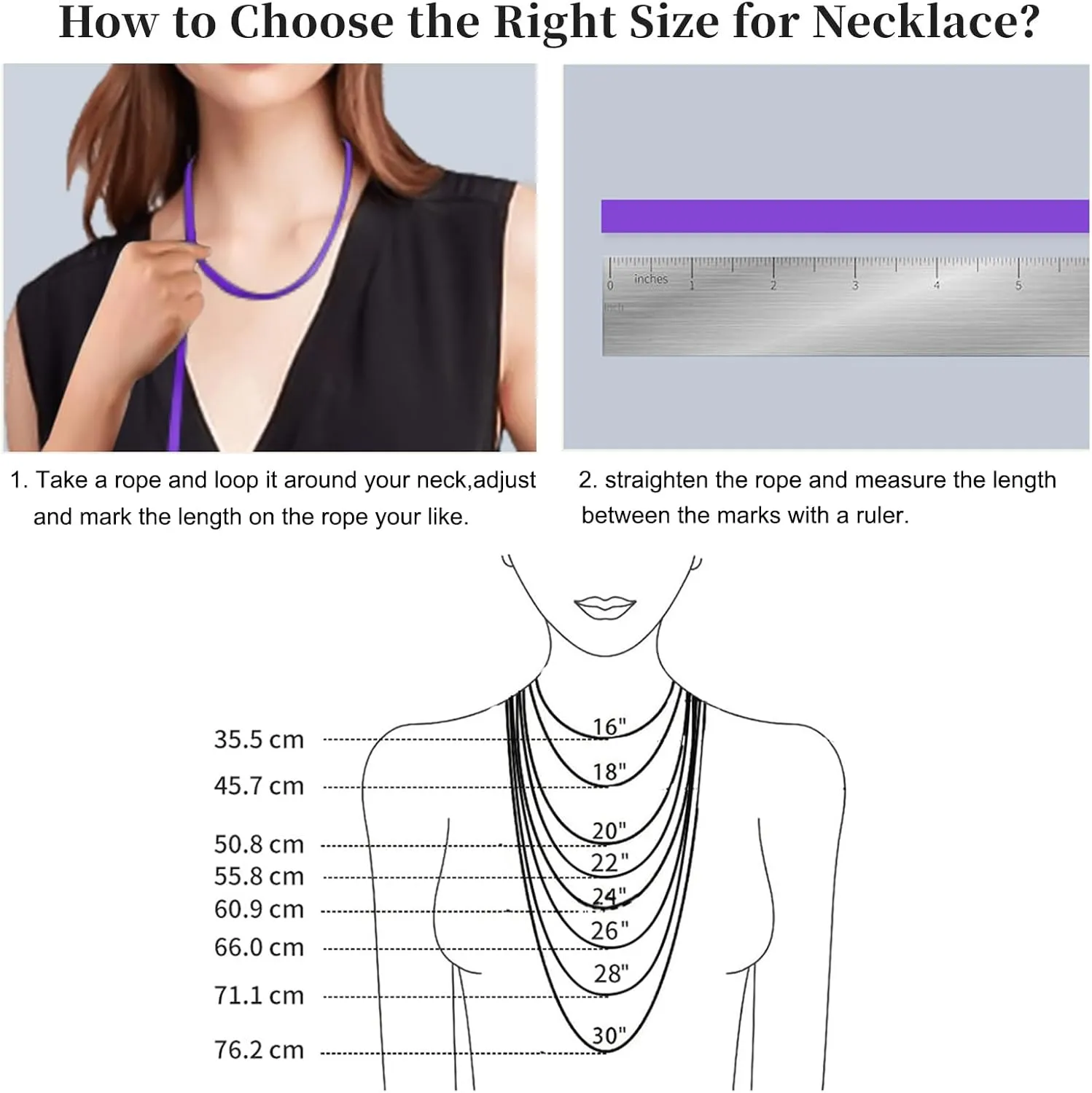 Silver Chain Necklace for Women, Silver Stainless Steel Necklace Chain for Women As a Gift for Your Lover, Family, Elder, Friends and Colleagues Length of 16 18 20 22 24 26 28 30 Inch