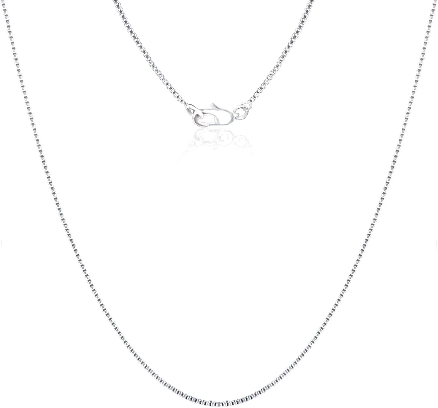 Silver Chain Necklace for Women, Silver Stainless Steel Necklace Chain for Women As a Gift for Your Lover, Family, Elder, Friends and Colleagues Length of 16 18 20 22 24 26 28 30 Inch