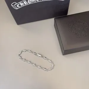 Silvery Cross Charm Cuff Bracelet Vintage Gothic Punk Bracelet Gift for Women Men