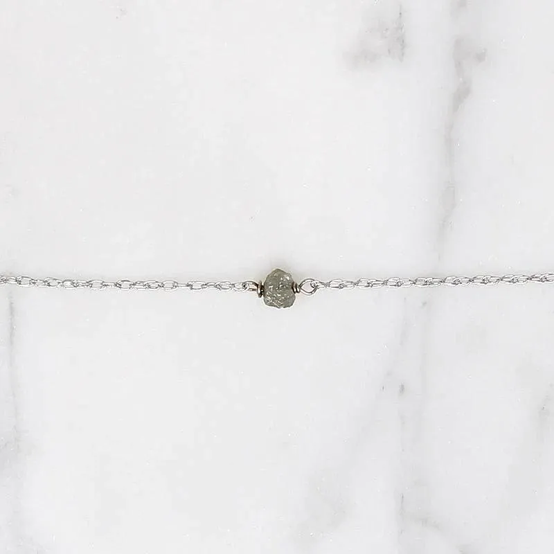 Simple Beauty Raw Diamond Necklace from brunet