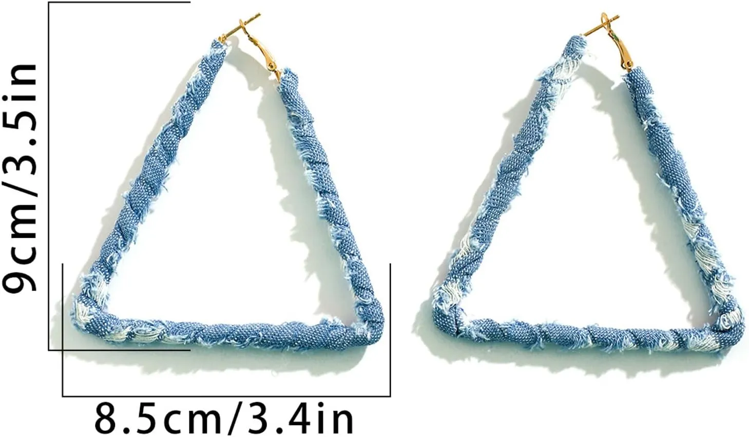 Simple Denim Heart Hoop Earrings Simple Exaggerated Big Star Heart Round Earrings Statement Summer Beach Earrings Accessories Jewelry for Women