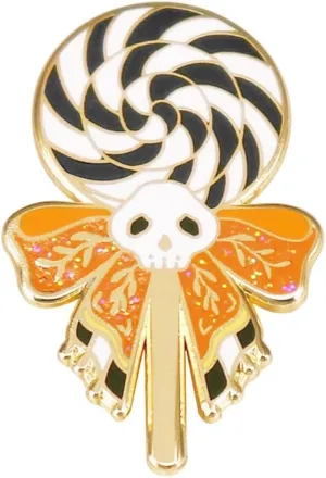 Skeleton Lollipop Brooch Halloween Glitter Candy Badge for Women Statement Men s Suit Lapel Pin Gothic Novelty Cartoon Pins for Backpacks Clothing Bags Jackets Fall Holiday Festival Accessories Jewelry Gift Souvenir