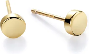 S.Leaf Sterling Silver Stud Earrings for Women Gold Plated Tiny Dot Disc Star Coin Earrings Small Round Tiny Earrings Dainty Simple Earrings for Women
